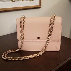 Tory Burch | Blush Leather Chain Bag